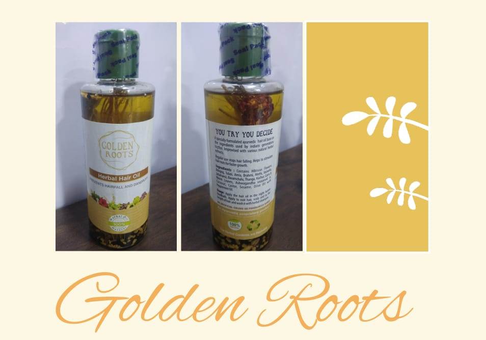 GOLDEN ROOTS HAIR OIL on 60% TRS